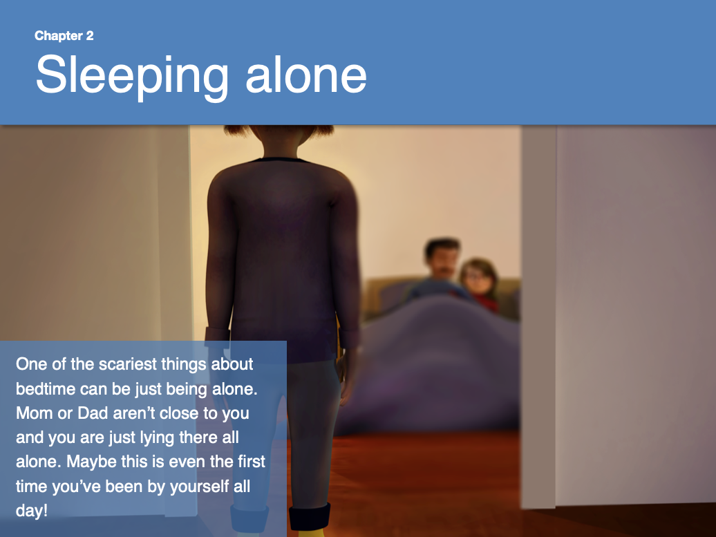 Child afraid of sleeping alone