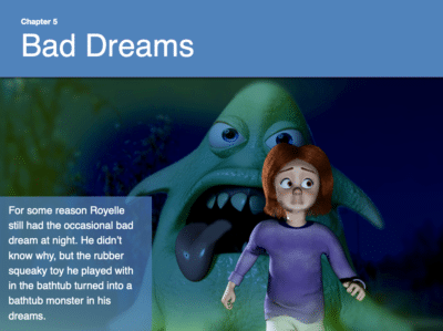 Child afraid of bad dreams