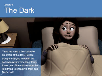 Child afraid of the dark